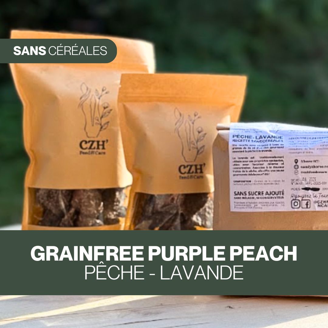 GrainFree Purple Peach 🧡 Friandises naturelles pour chevaux ✨ Édition limitée