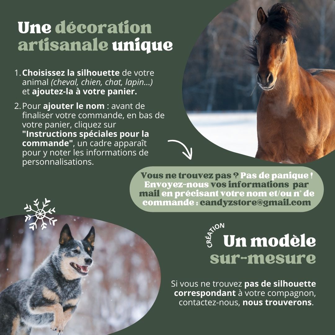 🎄 Décoration personnalisée | Ton cheval sur ton sapin